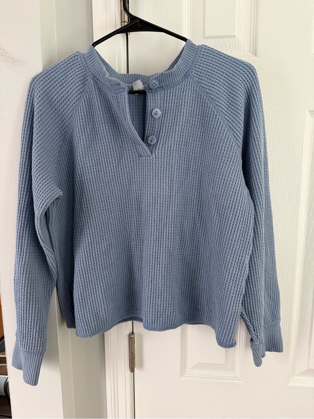Old Navy Light Blue Waffle Knit Pullover